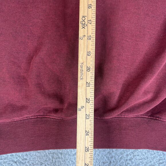 Carhartt Hoodie Sweatshirt Mens Small Maroon Burgundy Wine Pullover Sweater - Picture 7 of 9